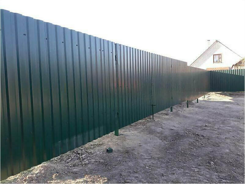 Забор, ворота, калитка из зеленого профлиста 150м фото 5 в Тосно
