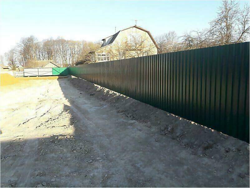 Забор, ворота, калитка из зеленого профлиста 150м фото 4 в Тосно