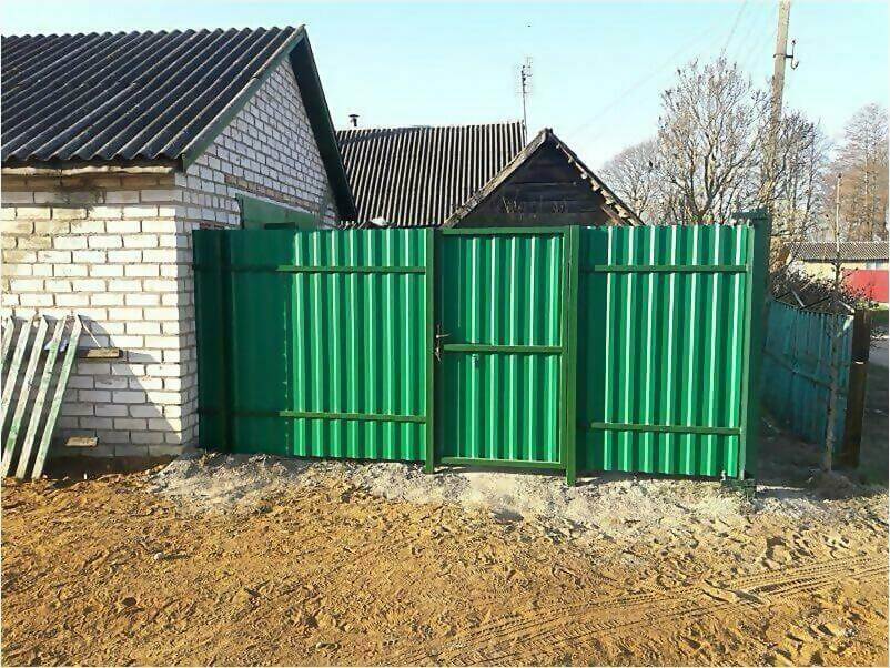 Забор, ворота, калитка из зеленого профлиста 150м фото 1 в Тосно