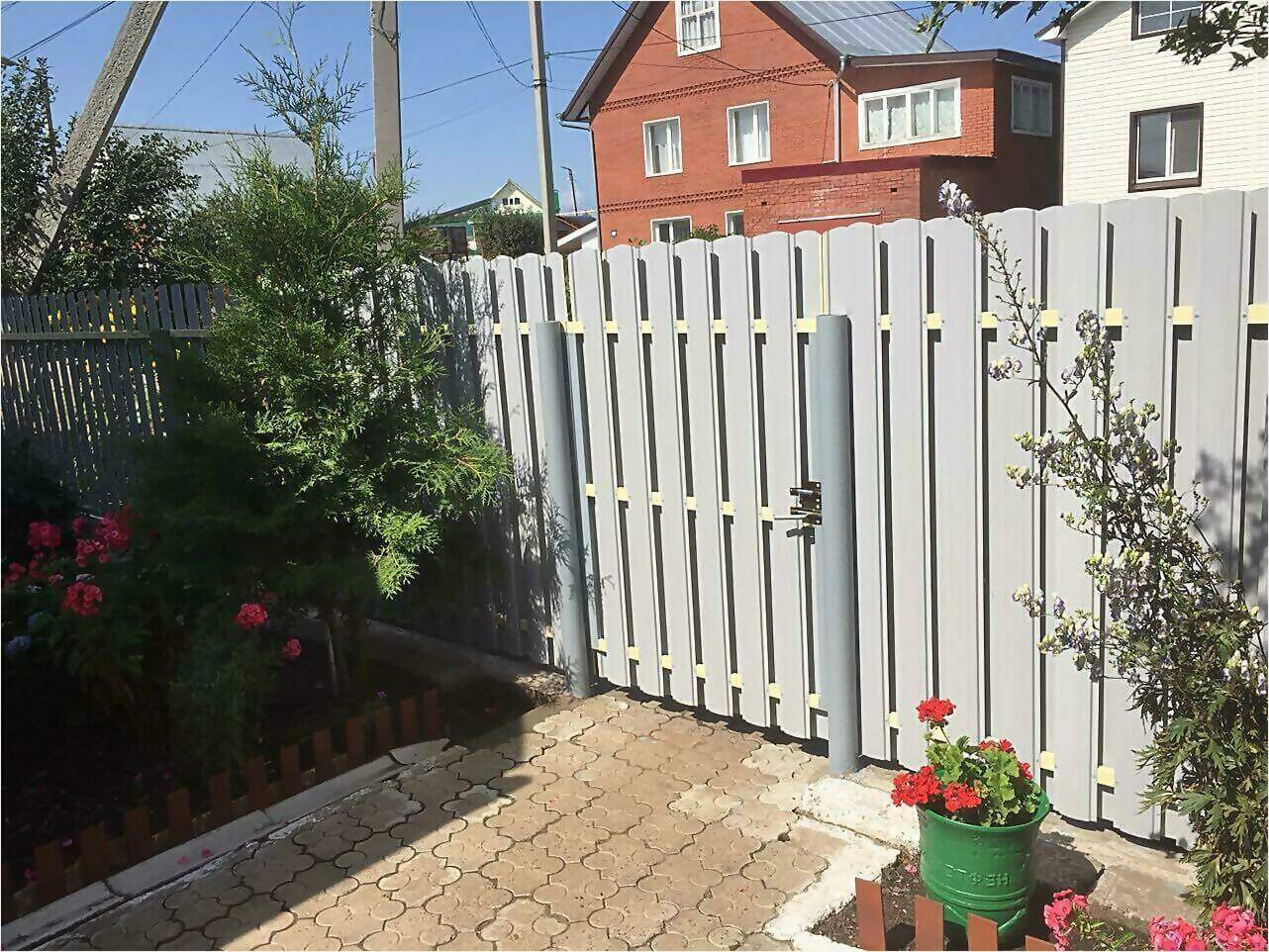 Забор из штакетника 65м фото4 в Тосно