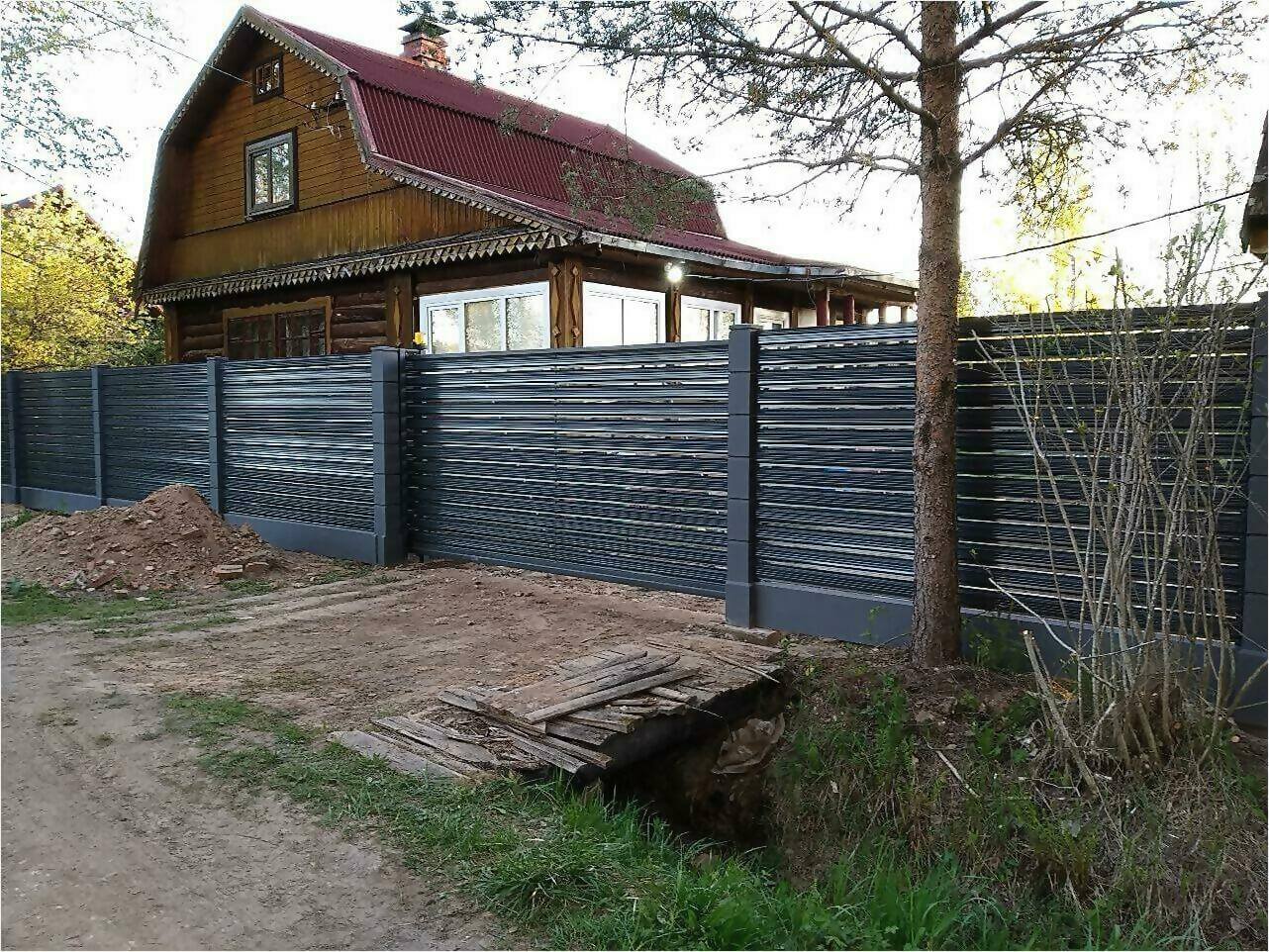 забор-ранчо из штакетника 75м фото4 в Тосно