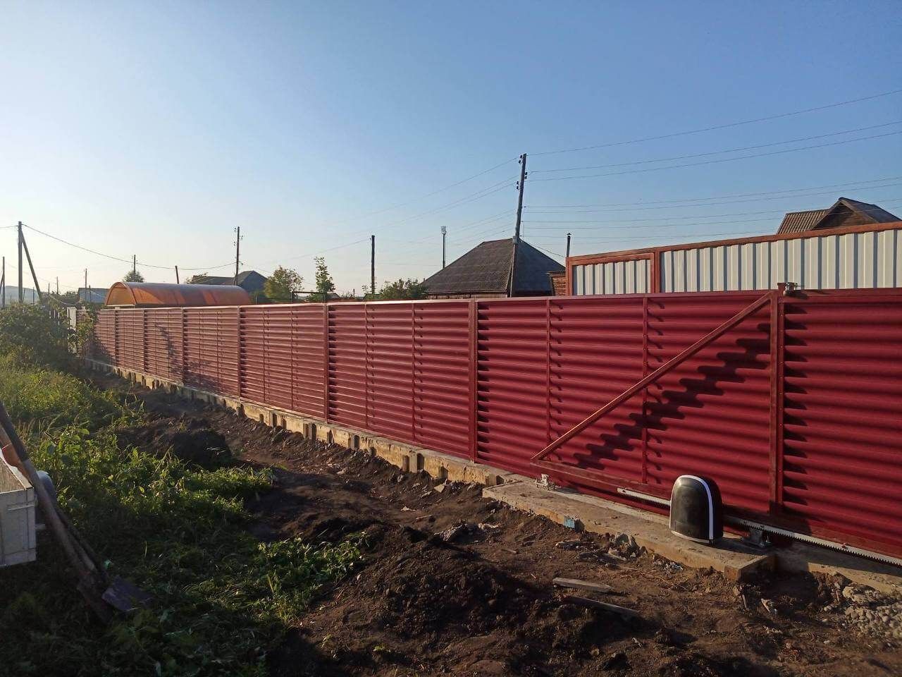 Забор-жалюзи 44м RAL3005/3005 Красное Вино двусторонний фото 3 в Тосно