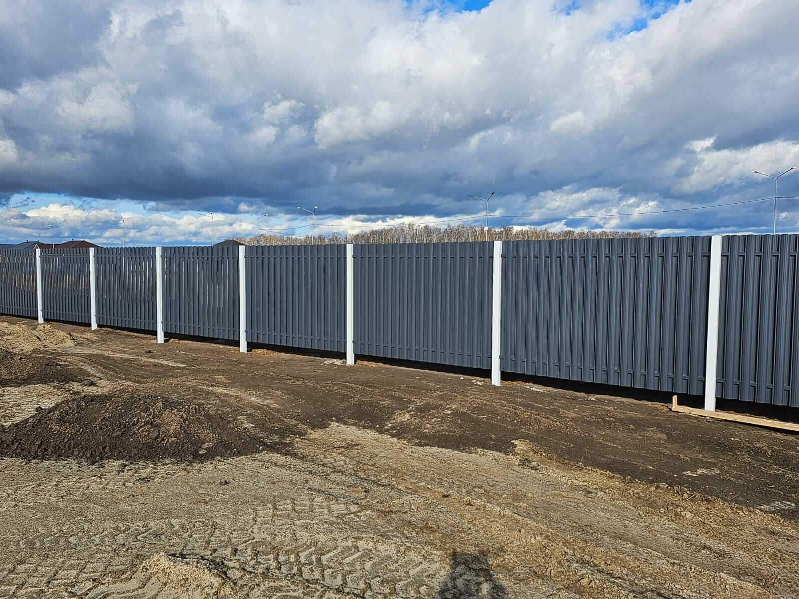 Забор из евроштакетника 234м RAL7024/7024 Серый Графит двусторонний фото 2 в Тосно