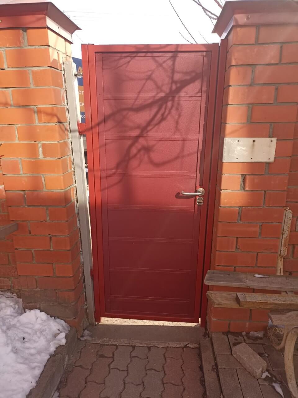 Ворота и калитка из металлопланкена 4м RAL3005 Красное Вино, Стальной Бархат фото 2 в Тосно
