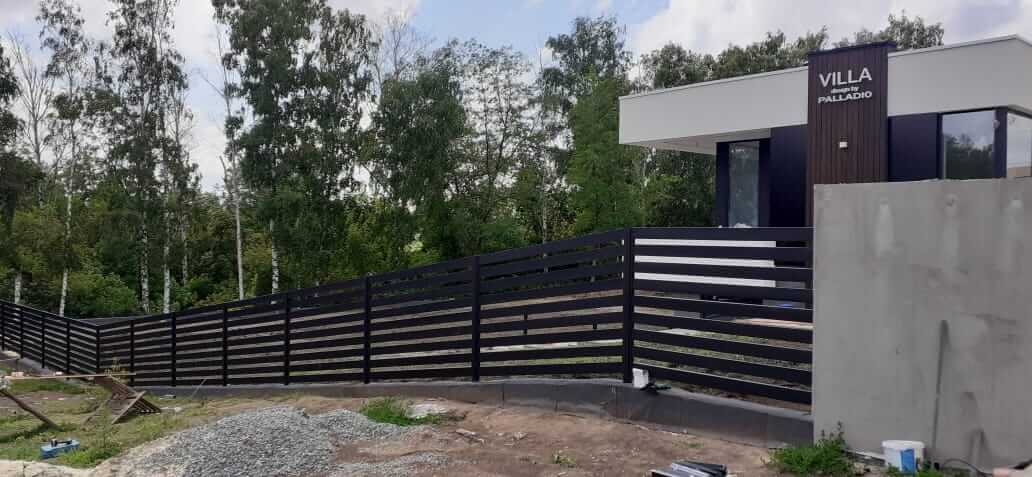 Забор-ранчо из металлопланкена 48м RAL9005 Черный МАТТЕ фото 2 в Тосно