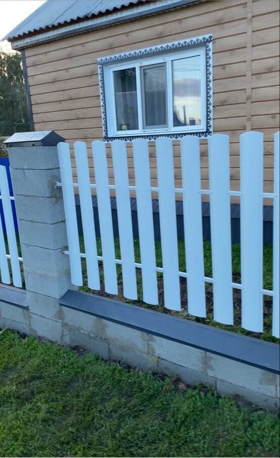 Забор из евроштакетника 16м RAL9003/9003 Белый двусторонний фото 2 в Тосно