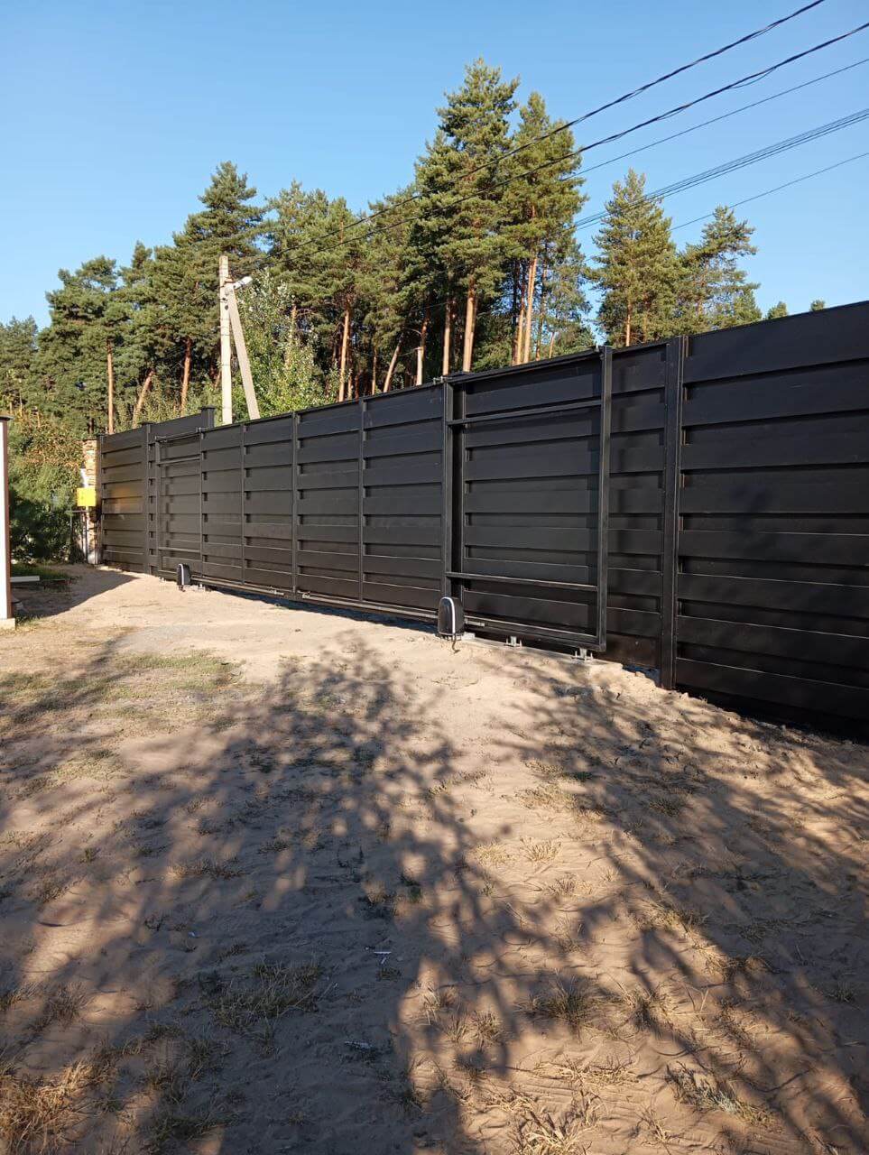 Забор-ранчо из металлопланкена 37м RAL9005 Черный МАТТЕ фото 2 в Тосно