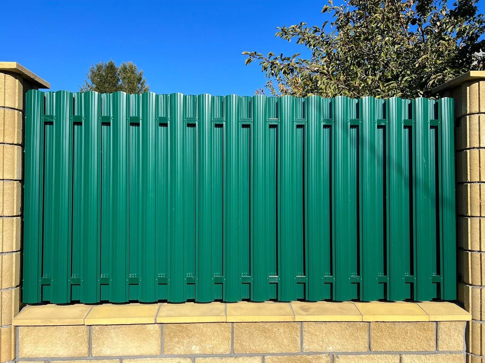 Забор из евроштакетника 22м RAL6005/6005 Зеленый Мох двусторонний в Тосно