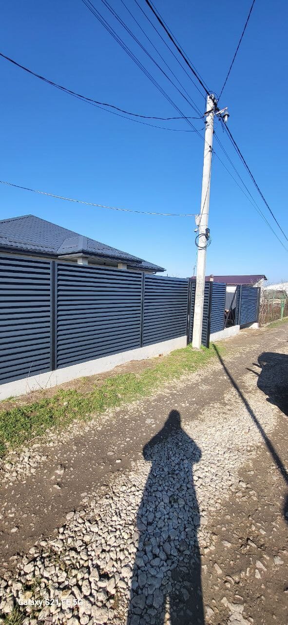 Забор из ламелей еврожалюзи 30м RAL7024/7024 Серый Графит двусторонний фото 1 в Тосно
