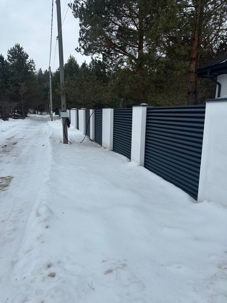 Забор-жалюзи 76м RAL7024/7024 Серый Графит двусторонний МАТТЕ фото 5 в Тосно