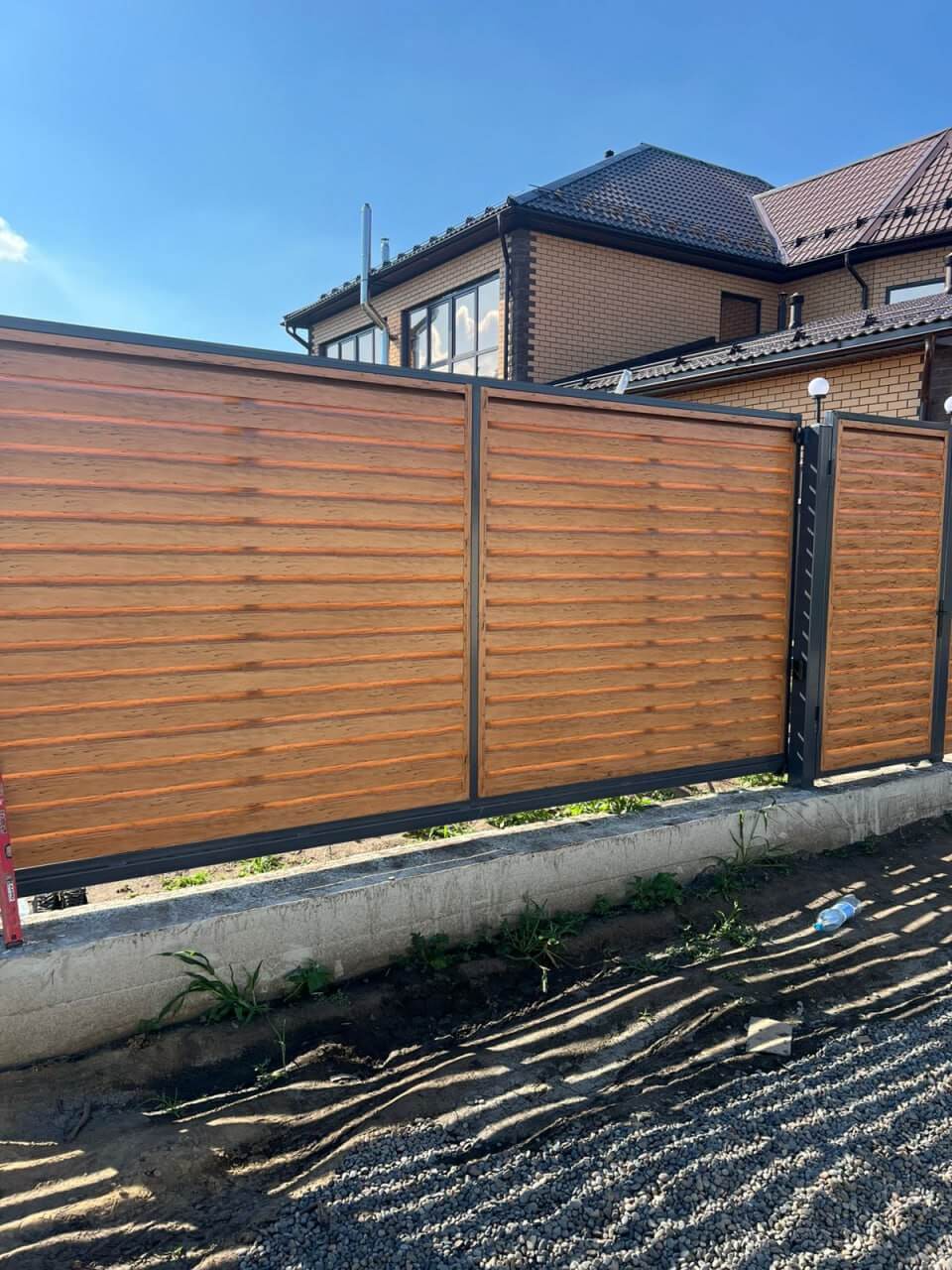 Забор-жалюзи из ламелей Хай-Тек 57м Кипарис 2xPrintech двусторонний фото 3 в Тосно