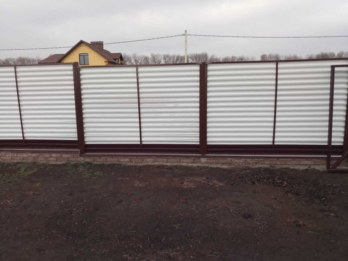 Забор-жалюзи 22м RAL9003/9003 Белый двусторонний фото 1 в Тосно